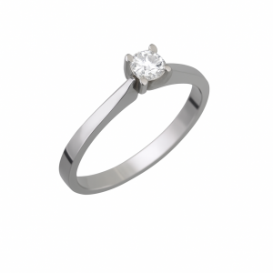 Δαχτυλιδι Μονοπετρο με Διαμαντι 0,15 Ct , F , VS1 DK0436